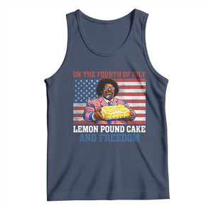 Lemon Pound Cake And Freedom Tank Top 4th of July Hip Hop Edgy Humor Rap Fan