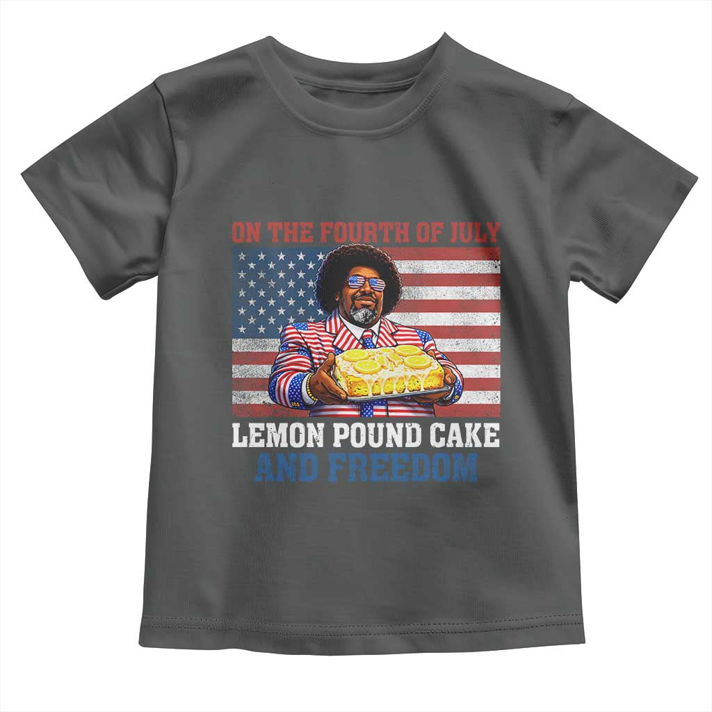 Lemon Pound Cake And Freedom Toddler T Shirt 4th of July Hip Hop Edgy Humor Rap Fan
