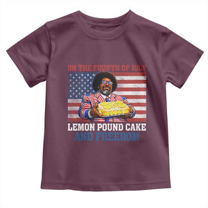 Lemon Pound Cake And Freedom Toddler T Shirt 4th of July Hip Hop Edgy Humor Rap Fan