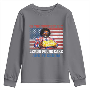 Lemon Pound Cake And Freedom Youth Sweatshirt 4th of July Hip Hop Edgy Humor Rap Fan