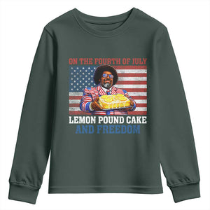 Lemon Pound Cake And Freedom Youth Sweatshirt 4th of July Hip Hop Edgy Humor Rap Fan