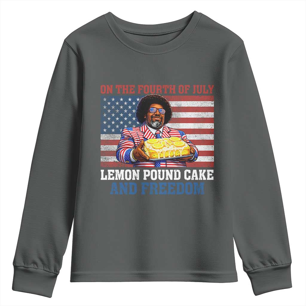 Lemon Pound Cake And Freedom Youth Sweatshirt 4th of July Hip Hop Edgy Humor Rap Fan