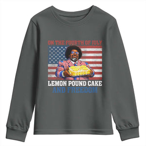 Lemon Pound Cake And Freedom Youth Sweatshirt 4th of July Hip Hop Edgy Humor Rap Fan