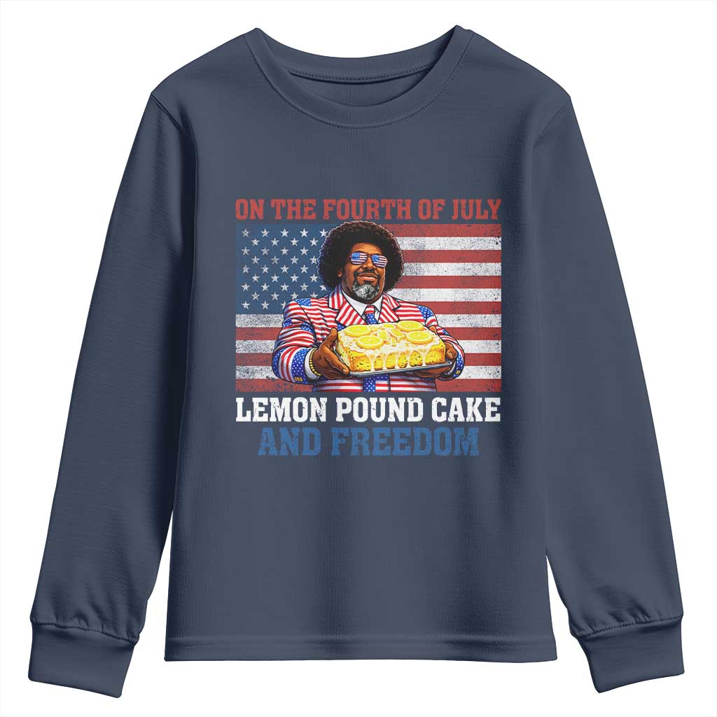 Lemon Pound Cake And Freedom Youth Sweatshirt 4th of July Hip Hop Edgy Humor Rap Fan