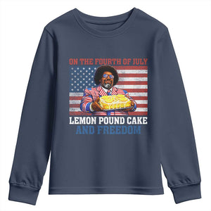 Lemon Pound Cake And Freedom Youth Sweatshirt 4th of July Hip Hop Edgy Humor Rap Fan
