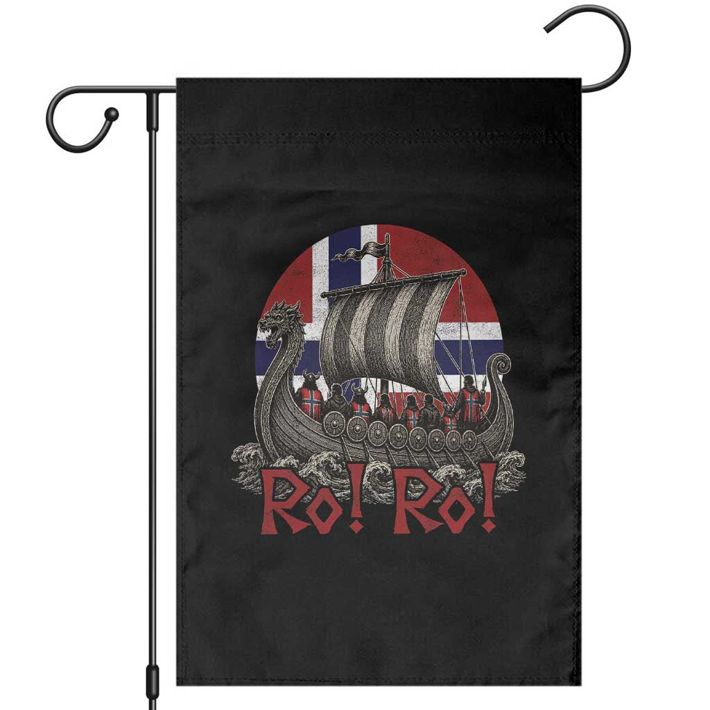 Ro Ro Norway Garden Flag Norwegian Viking Row Longship Norge Football Fan TS11 Black Print Your Wear