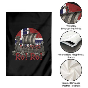 Ro Ro Norway Garden Flag Norwegian Viking Row Longship Norge Football Fan TS11 Print Your Wear