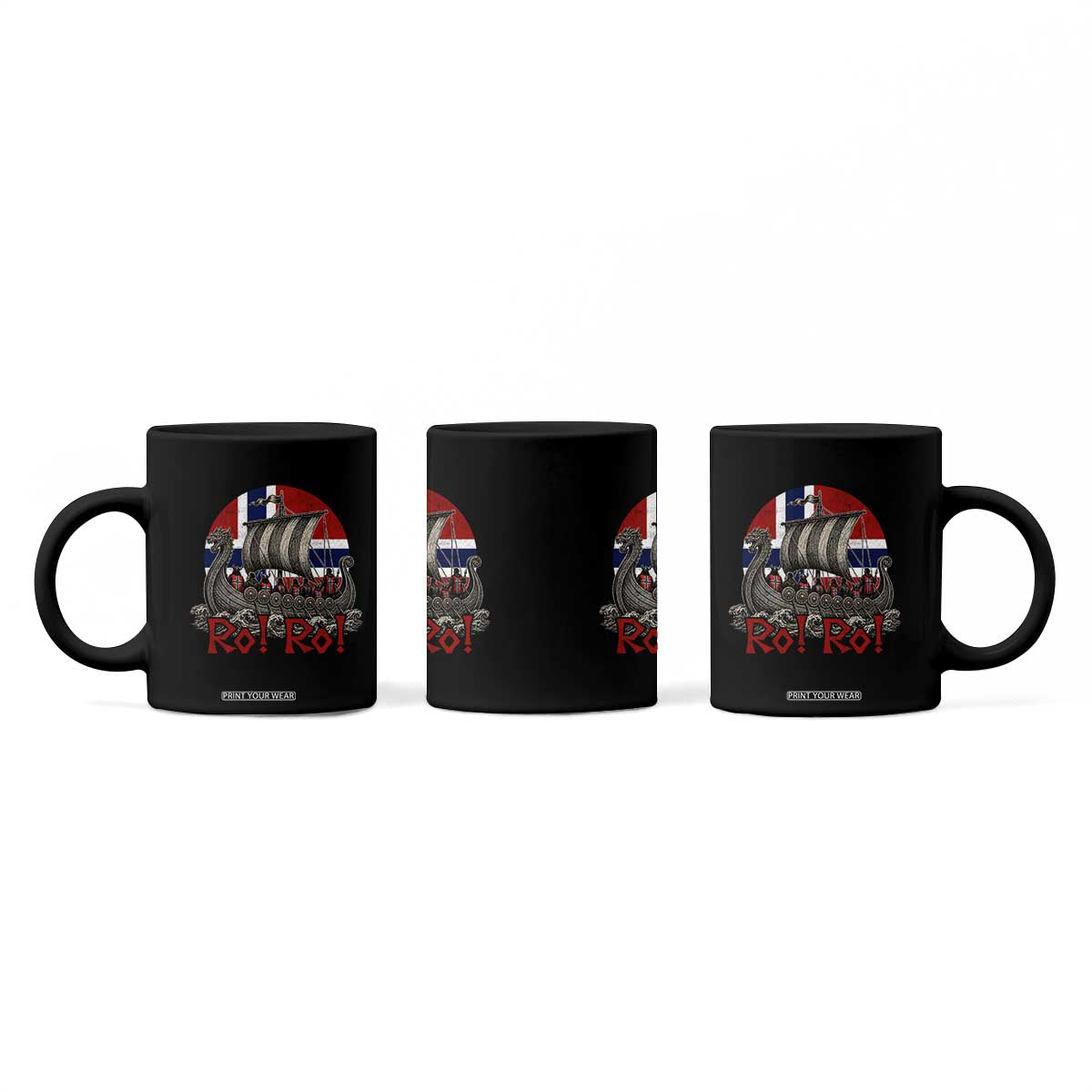 Ro Ro Norway Coffee Mug Norwegian Viking Row Longship Norge Football Fan TS11 Print Your Wear
