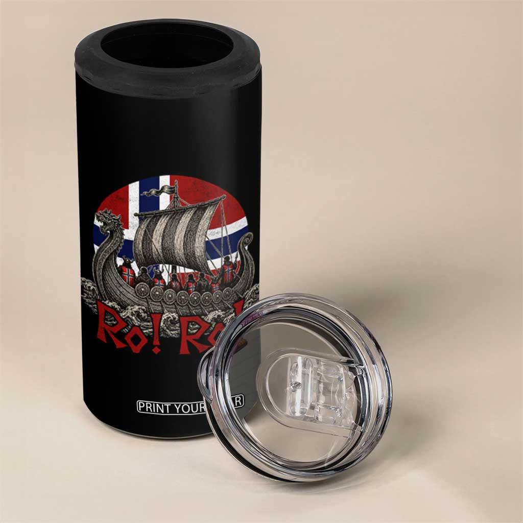 Ro Ro Norway 4 in 1 Can Cooler Tumbler Norwegian Viking Row Longship Norge Football Fan TS11 Print Your Wear