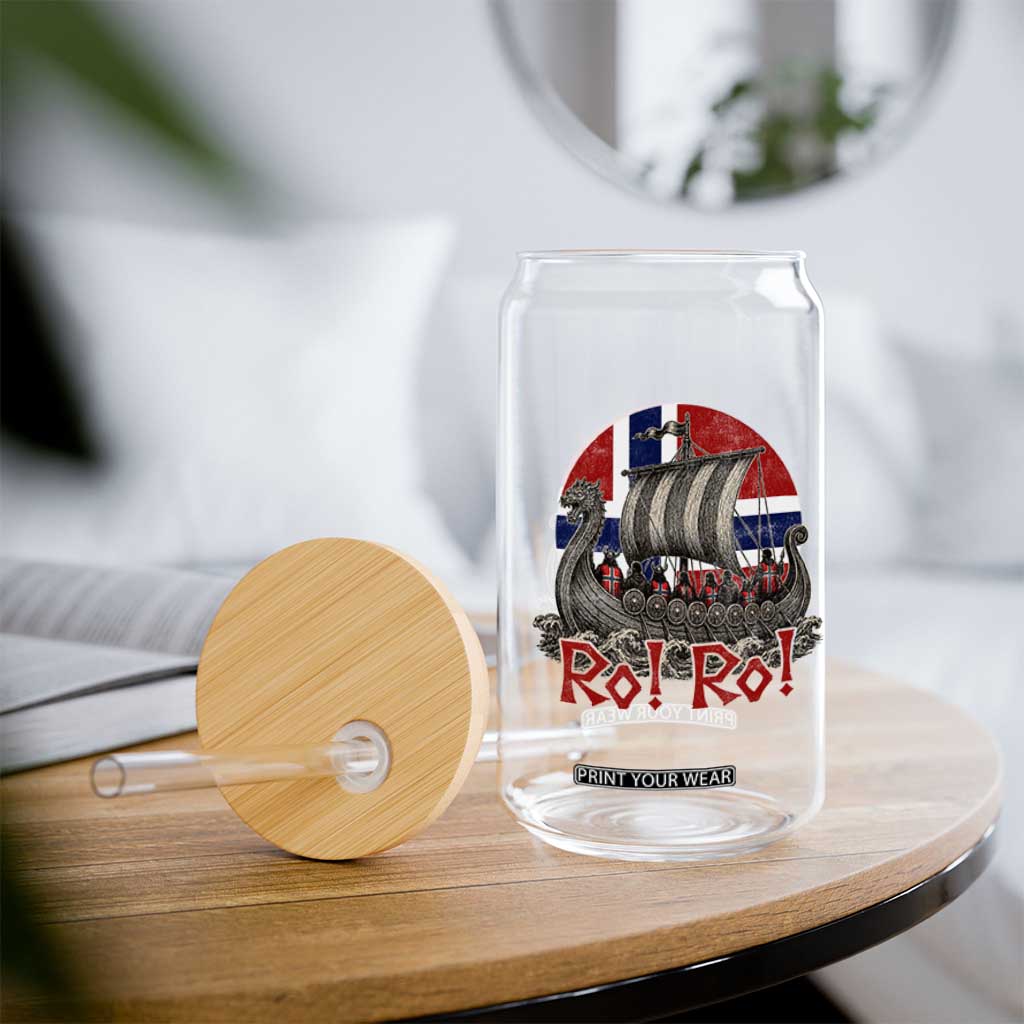 Ro Ro Norway Glass Can Norwegian Viking Row Longship Norge Football Fan TS11 Print Your Wear