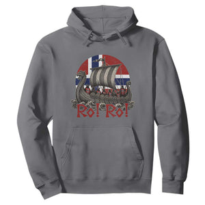 Ro Ro Norway Hoodie Norwegian Viking Row Longship Norge Football Fan TS11 Charcoal Print Your Wear