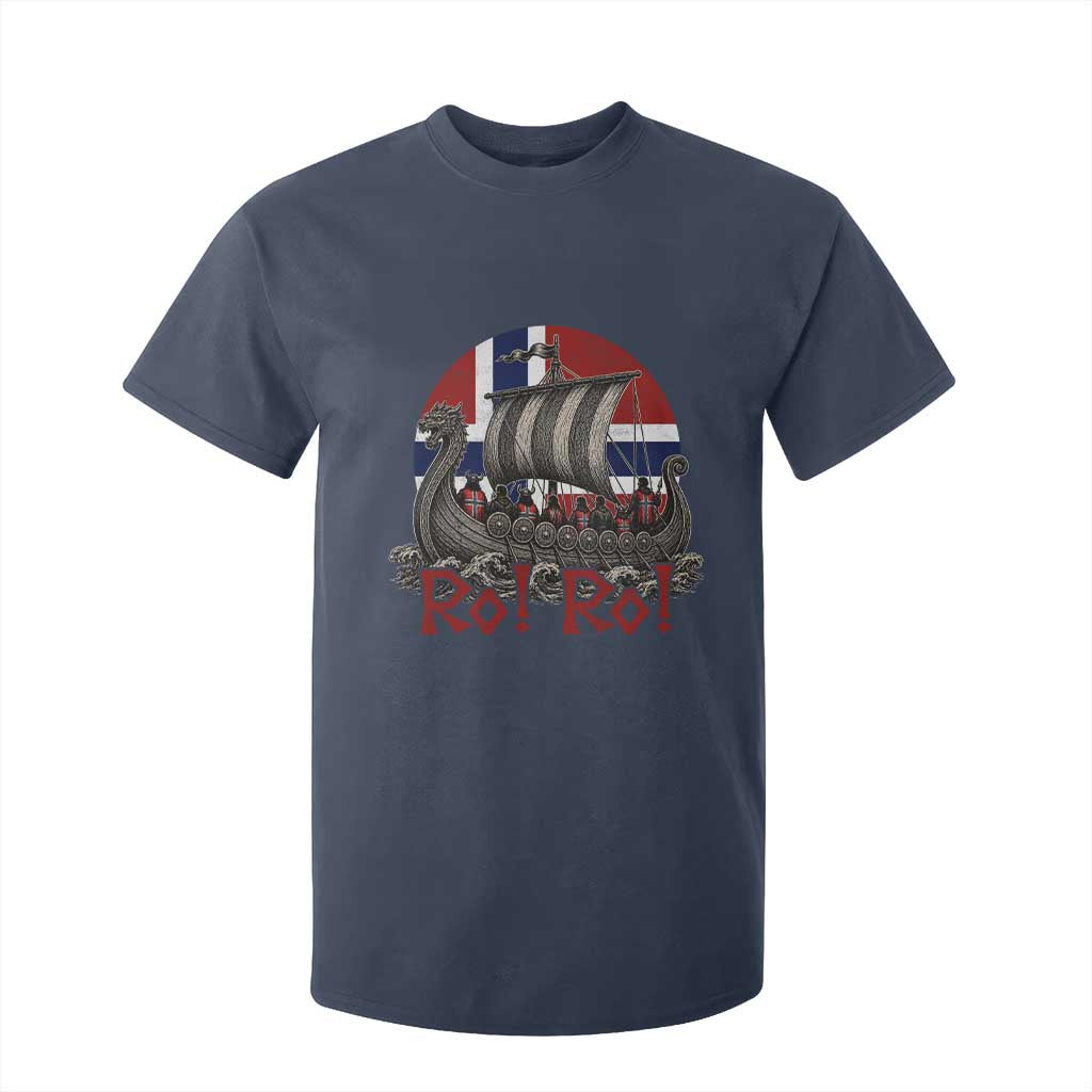 Ro Ro Norway T Shirt For Kid Norwegian Viking Row Longship Norge Football Fan TS11 Navy Print Your Wear