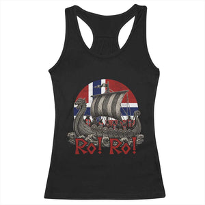 Ro Ro Norway Racerback Tank Top Norwegian Viking Row Longship Norge Football Fan TS11 Black Print Your Wear