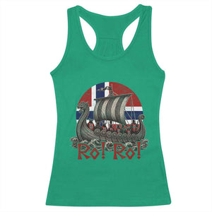 Ro Ro Norway Racerback Tank Top Norwegian Viking Row Longship Norge Football Fan TS11 Irish Green Print Your Wear