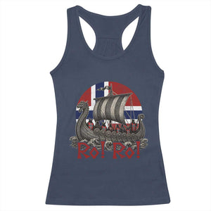 Ro Ro Norway Racerback Tank Top Norwegian Viking Row Longship Norge Football Fan TS11 Navy Print Your Wear