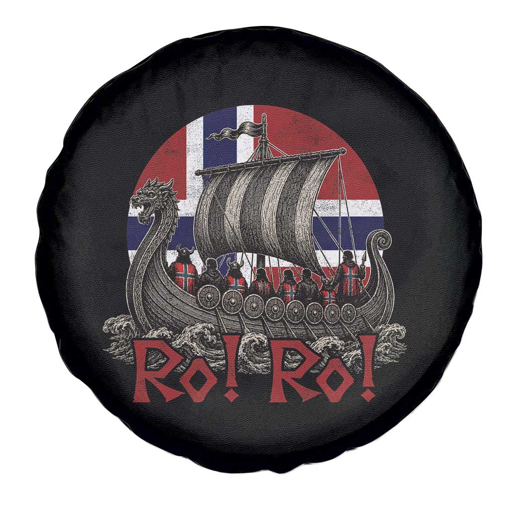 Ro Ro Norway Spare Tire Cover Norwegian Viking Row Longship Norge Football Fan TS11 Print Your Wear