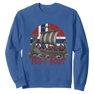 Ro Ro Norway Sweatshirt Norwegian Viking Row Longship Norge Football Fan TS11 Royal Blue Print Your Wear