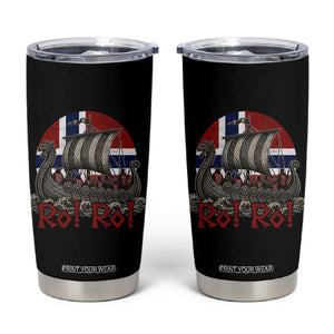 Ro Ro Norway Tumbler Cup Norwegian Viking Row Longship Norge Football Fan TS11 Black Print Your Wear