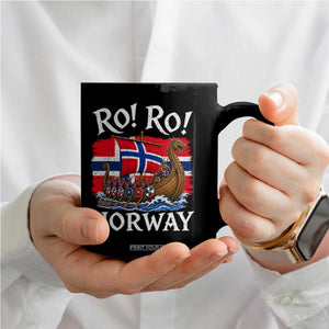 Ro Ro Norway Viking Row Coffee Mug Norwegian Flag Longship for Norge Football Fan TS11 Print Your Wear