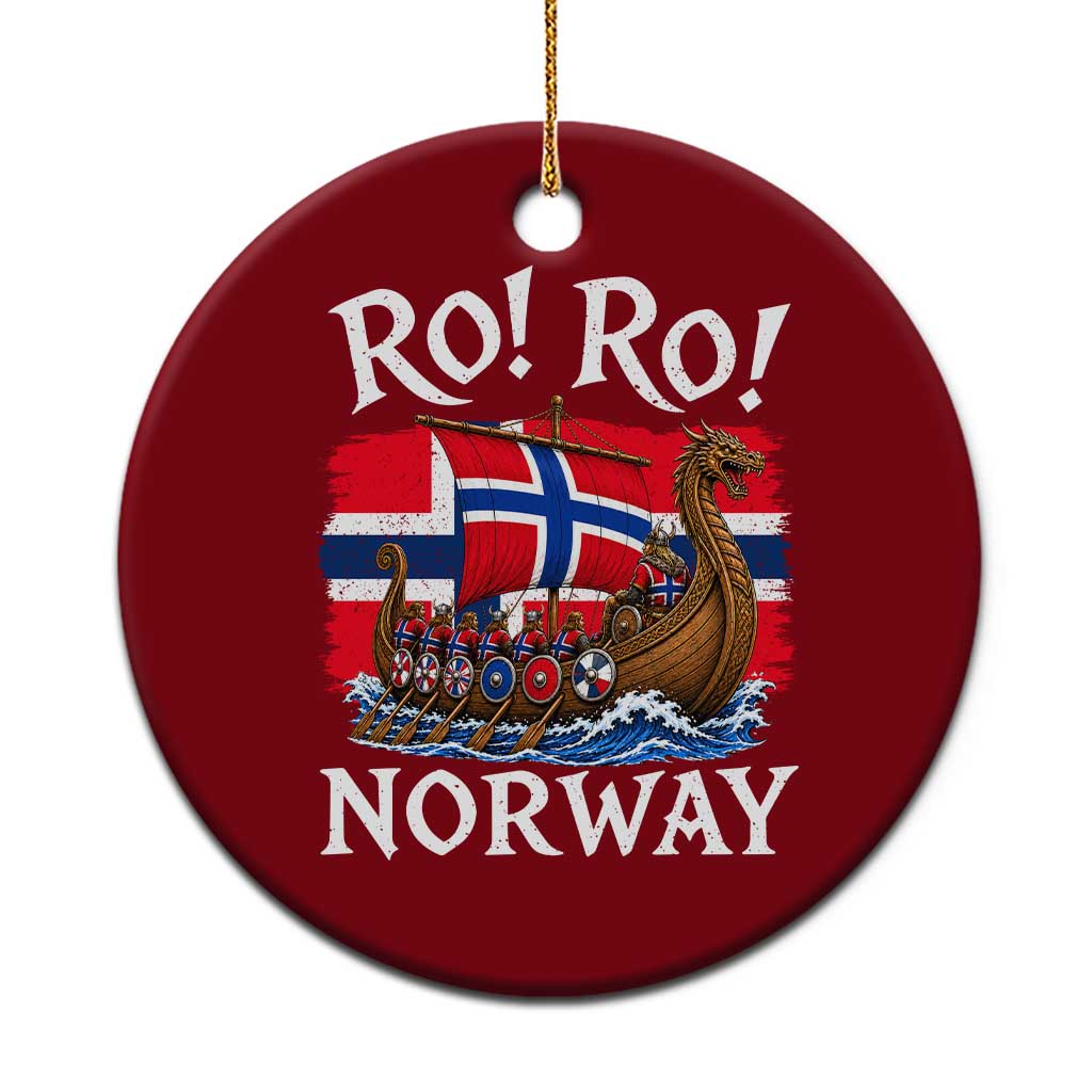 Ro Ro Norway Viking Row Ceramic Ornament Norwegian Flag Longship for Norge Football Fan TS11 1pc Red Print Your Wear