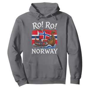 Ro Ro Norway Viking Row Hoodie Norwegian Flag Longship for Norge Football Fan TS11 Charcoal Print Your Wear