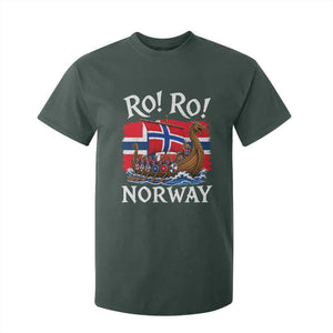 Ro Ro Norway Viking Row T Shirt For Kid Norwegian Flag Longship for Norge Football Fan TS11 Dark Forest Green Print Your Wear