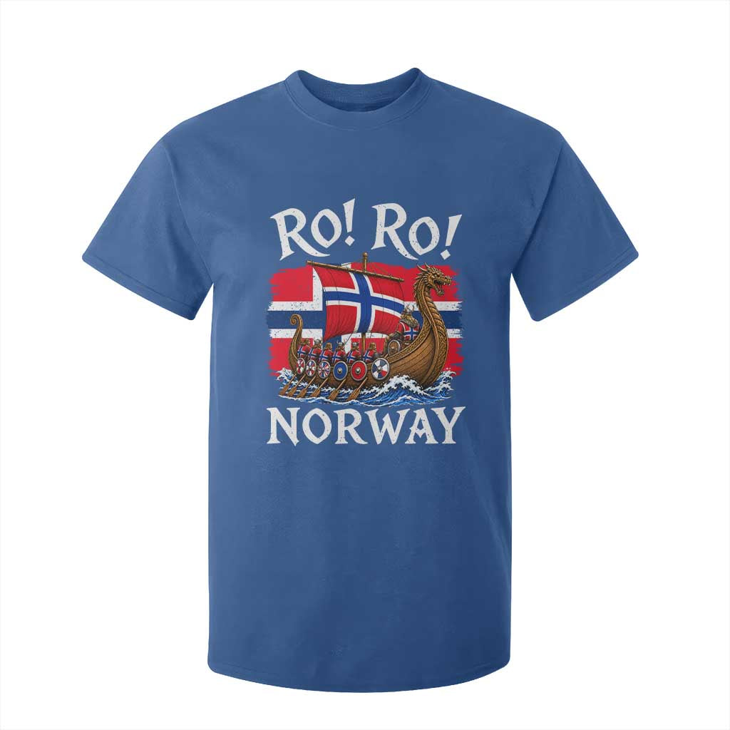Ro Ro Norway Viking Row T Shirt For Kid Norwegian Flag Longship for Norge Football Fan TS11 Royal Blue Print Your Wear