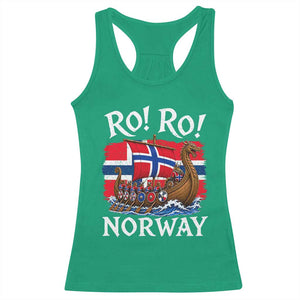 Ro Ro Norway Viking Row Racerback Tank Top Norwegian Flag Longship for Norge Football Fan TS11 Irish Green Print Your Wear