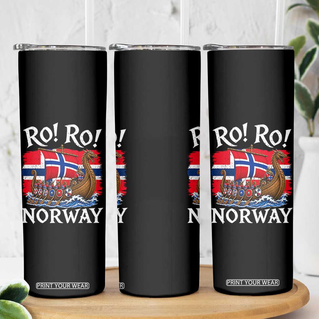 Ro Ro Norway Viking Row Skinny Tumbler Norwegian Flag Longship for Norge Football Fan TS11 Print Your Wear