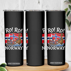 Ro Ro Norway Viking Row Skinny Tumbler Norwegian Flag Longship for Norge Football Fan TS11 Print Your Wear
