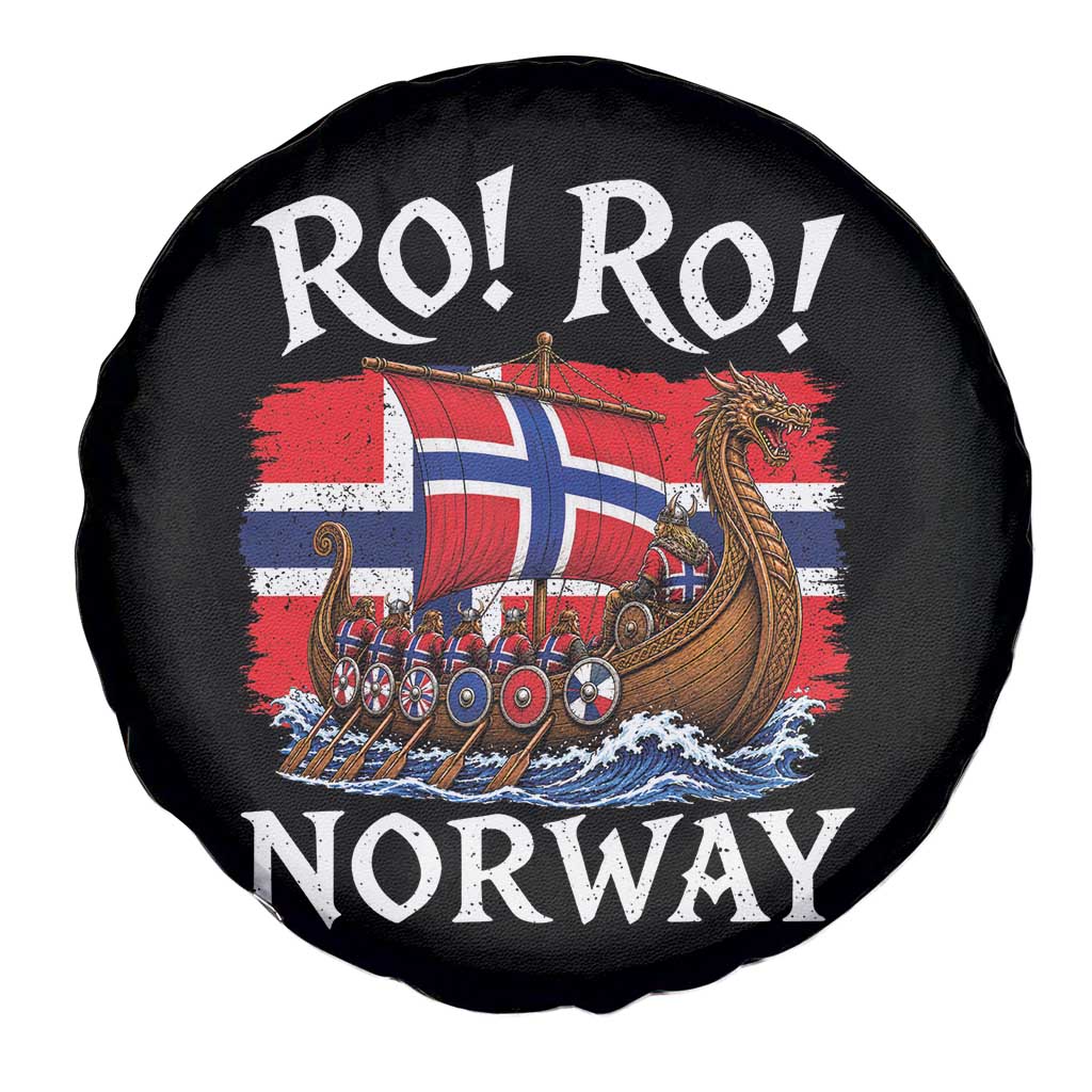 Ro Ro Norway Viking Row Spare Tire Cover Norwegian Flag Longship for Norge Football Fan TS11 Print Your Wear