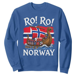 Ro Ro Norway Viking Row Sweatshirt Norwegian Flag Longship for Norge Football Fan TS11 Royal Blue Print Your Wear