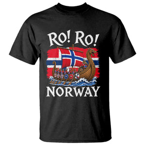 Ro Ro Norway Viking Row T Shirt Norwegian Flag Longship for Norge Football Fan TS11 Black Print Your Wear