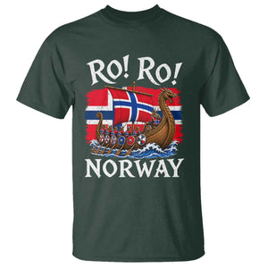 Ro Ro Norway Viking Row T Shirt Norwegian Flag Longship for Norge Football Fan TS11 Dark Forest Green Print Your Wear