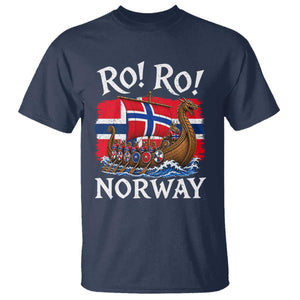 Ro Ro Norway Viking Row T Shirt Norwegian Flag Longship for Norge Football Fan TS11 Navy Print Your Wear