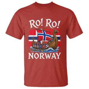 Ro Ro Norway Viking Row T Shirt Norwegian Flag Longship for Norge Football Fan TS11 Red Print Your Wear