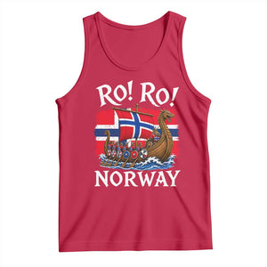 Ro Ro Norway Viking Row Tank Top Norwegian Flag Longship for Norge Football Fan TS11 Red Print Your Wear