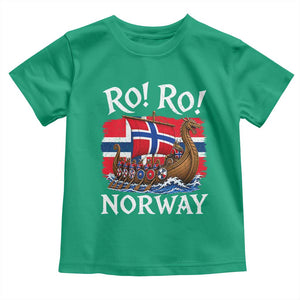 Ro Ro Norway Viking Row Toddler T Shirt Norwegian Flag Longship for Norge Football Fan TS11 Irish Green Print Your Wear