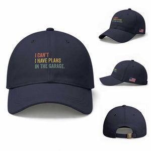I Cant I Have Plans In The Garage Baseball Cap Funny Car Mechanics Father's Day