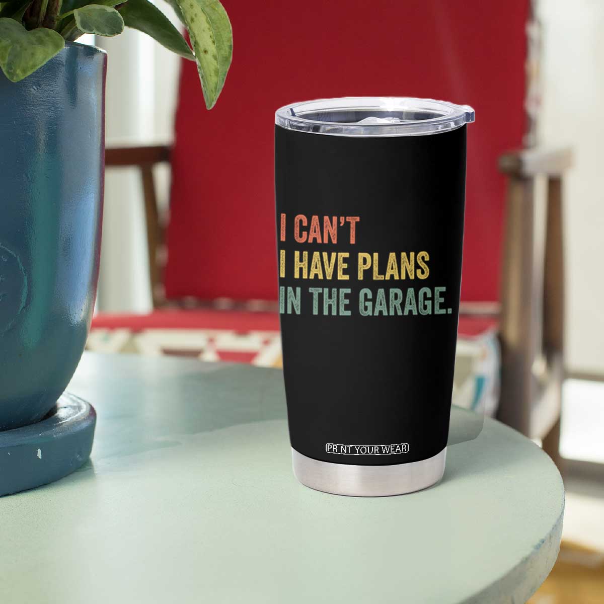 I Cant I Have Plans In The Garage Tumbler Cup Funny Car Mechanics Father's Day