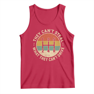 They Can't Steal What They Can't Drive Tank Top Funny Stick Shift Manual Car