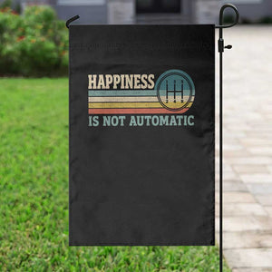 Happiness Is Not Automatic 5 Speed Manual Transmission Car Garden Flag