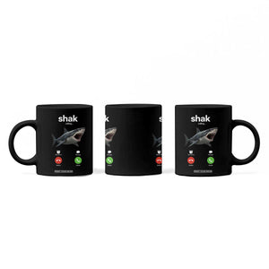 Shark Calling Meme Mispelled Shak Incoming Call Humor Coffee Mug