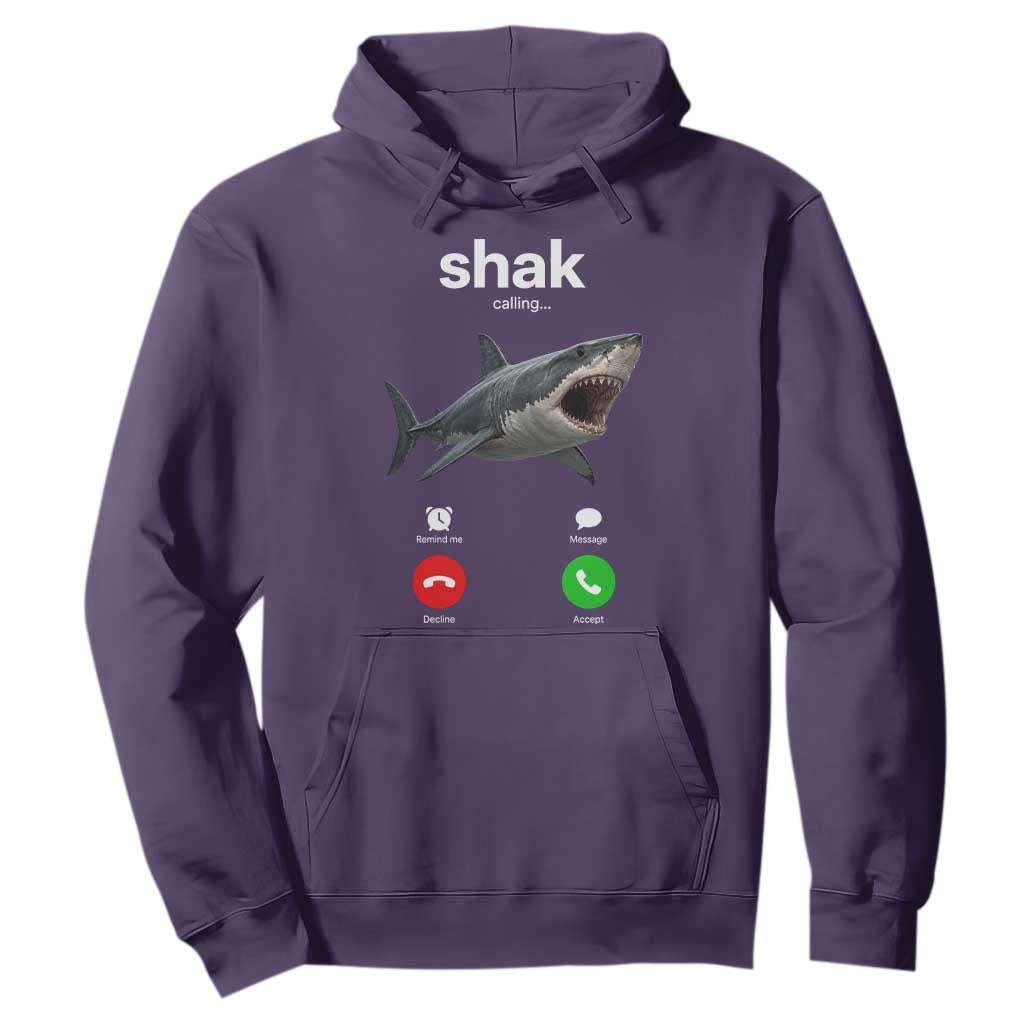 Shark Calling Meme Mispelled Shak Incoming Call Humor Hoodie