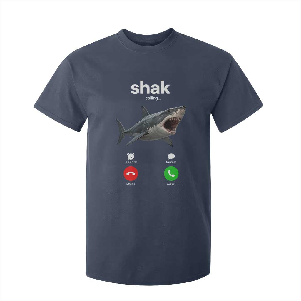 Shark Calling Meme Mispelled Shak Incoming Call Humor T Shirt For Kid