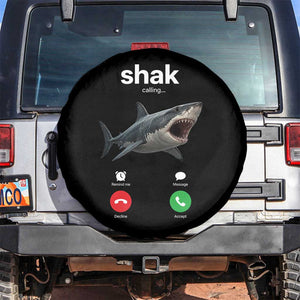 Shark Calling Meme Mispelled Shak Incoming Call Humor Spare Tire Cover