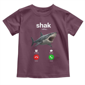 Shark Calling Meme Mispelled Shak Incoming Call Humor Toddler T Shirt