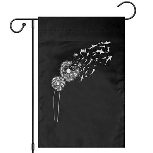 Shark Dandelion Flower for Ocean Wildlife Lover Garden Flag TS11 Black Print Your Wear