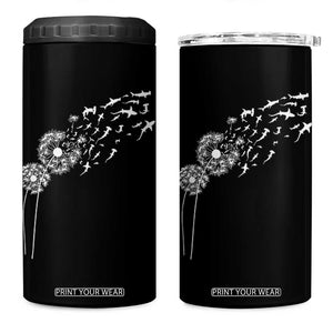Shark Dandelion Flower for Ocean Wildlife Lover 4 in 1 Can Cooler Tumbler TS11 One Size: 16 oz Black Print Your Wear