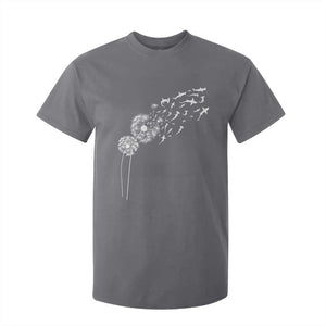 Shark Dandelion Flower for Ocean Wildlife Lover T Shirt For Kid TS11 Charcoal Print Your Wear